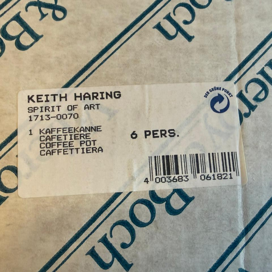 Villeroy & Boch Spirit of Art Keith Haring: Kaffeekanne / Kanne - in Originalverpackung