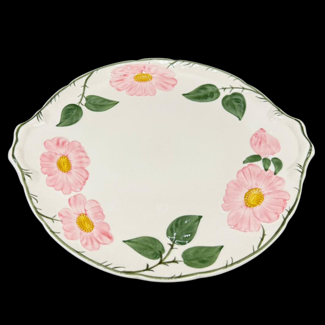 Villeroy & Boch Wildrose: Kuchenplatte / Platte, rund mit Griffen