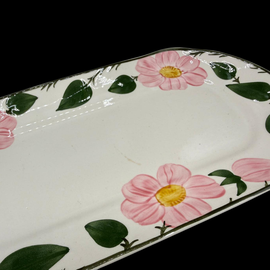 Villeroy & Boch Wildrose: Königskuchenplatte / Stollenplatte - mit kleineren Mängeln