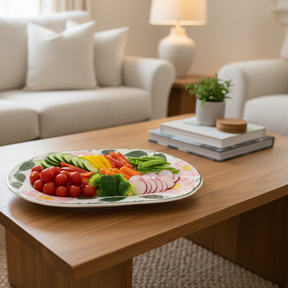 Villeroy & Boch Wildrose: Fleischplatte / Platte 33 x 22 cm