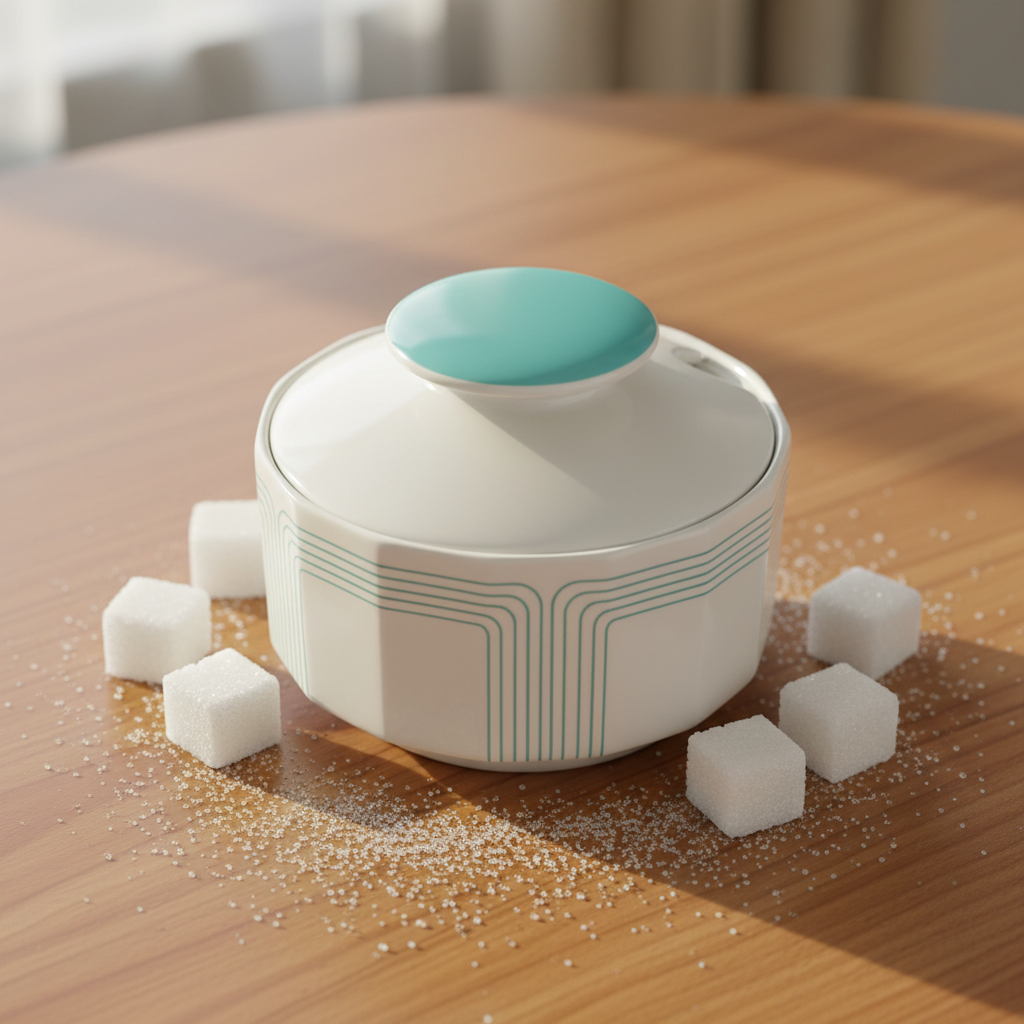 Rosenthal Polygon Linienband: Zuckerdose mit Deckel