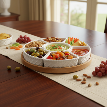 Villeroy & Boch La Cuisine Ecru / Piemont: Rondell / Servierset / Servierschalen - Set mit 8 Teilen
