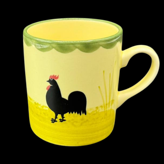Zeller Keramik Hahn und Henne: Kaffeebecher / Henkelbecher (unbenutzt)