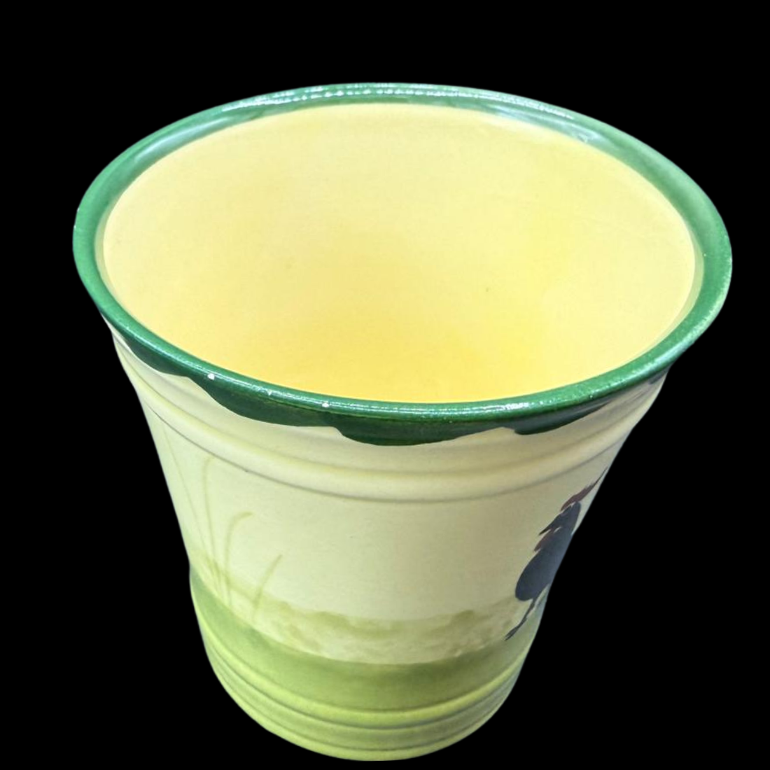 Zeller Keramik Hahn und Henne: Kaffeebecher / Kaffeetasse mit Unterteller - 8 cm (Beschreibung)