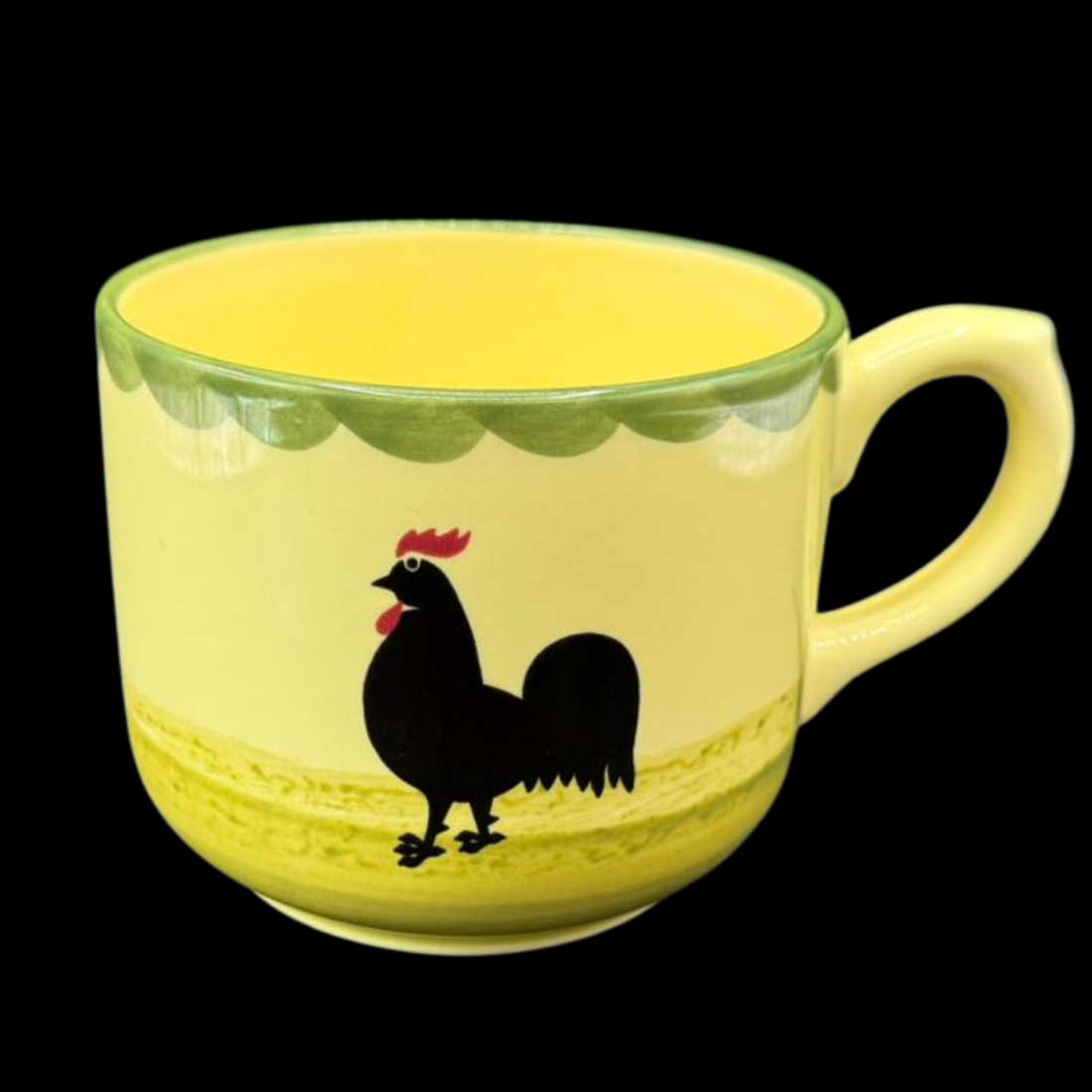 Zeller Keramik Hahn und Henne: Jumbotasse / Cappuccinotasse / Frühstückstasse - XL