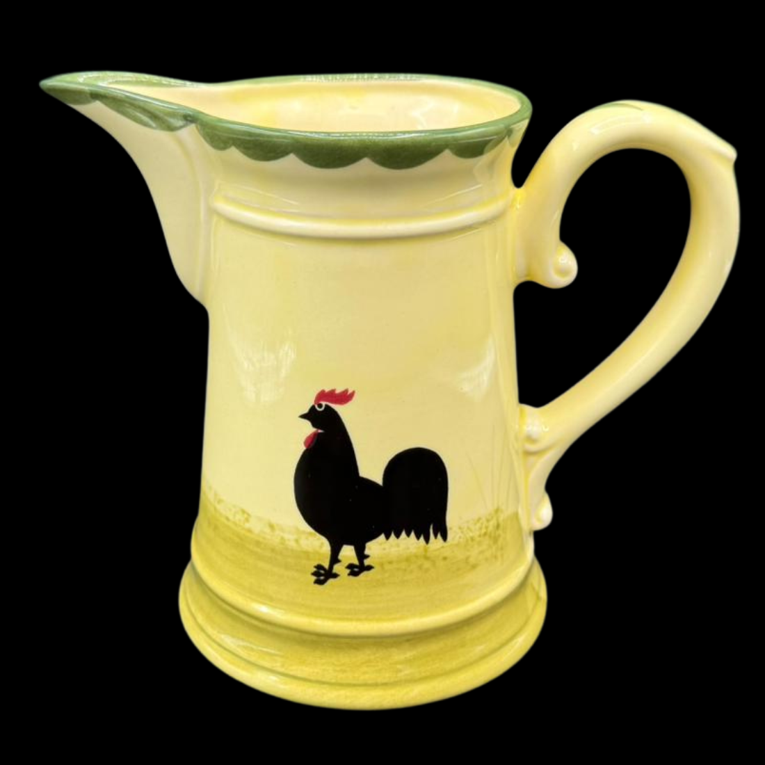 Zeller Keramik Hahn und Henne: Krug / Kanne / Saftkrug / Milchkrug