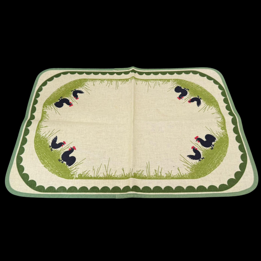 ZellerKeramik Hahn und Henne: Platzdecke / Platzset - 45 cm