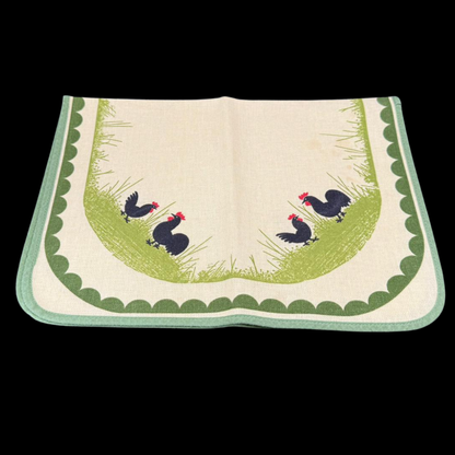 ZellerKeramik Hahn und Henne: Platzdecke / Platzset - 45 cm