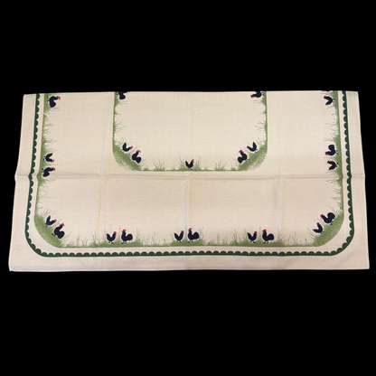 Zeller Keramik Hahn und Henne: Tischdecke - ca 99,5 x 95,5 cm
