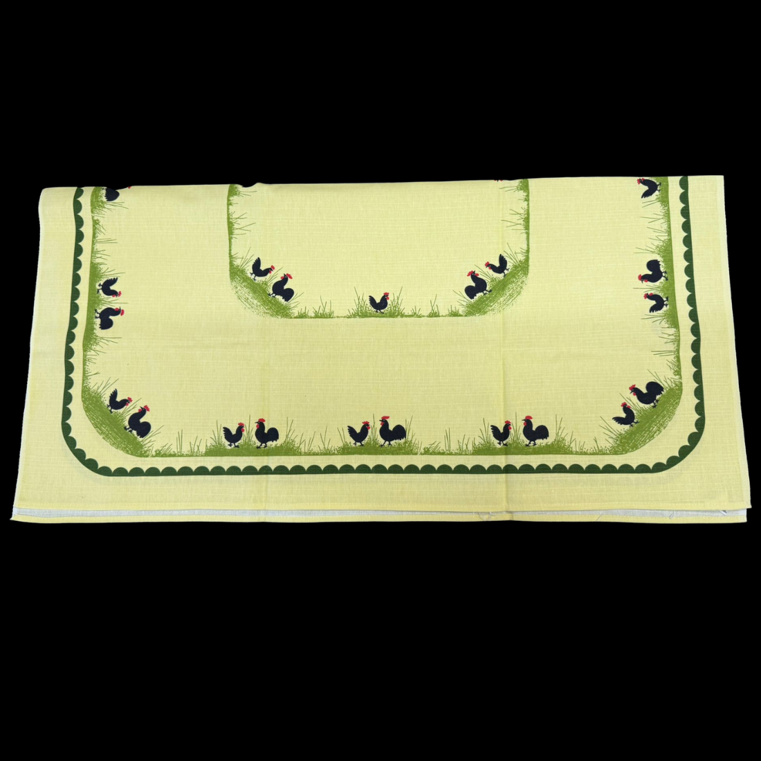 Zeller Keramik Hahn und Henne: Tischdecke - ca 80,5 x 77 cm