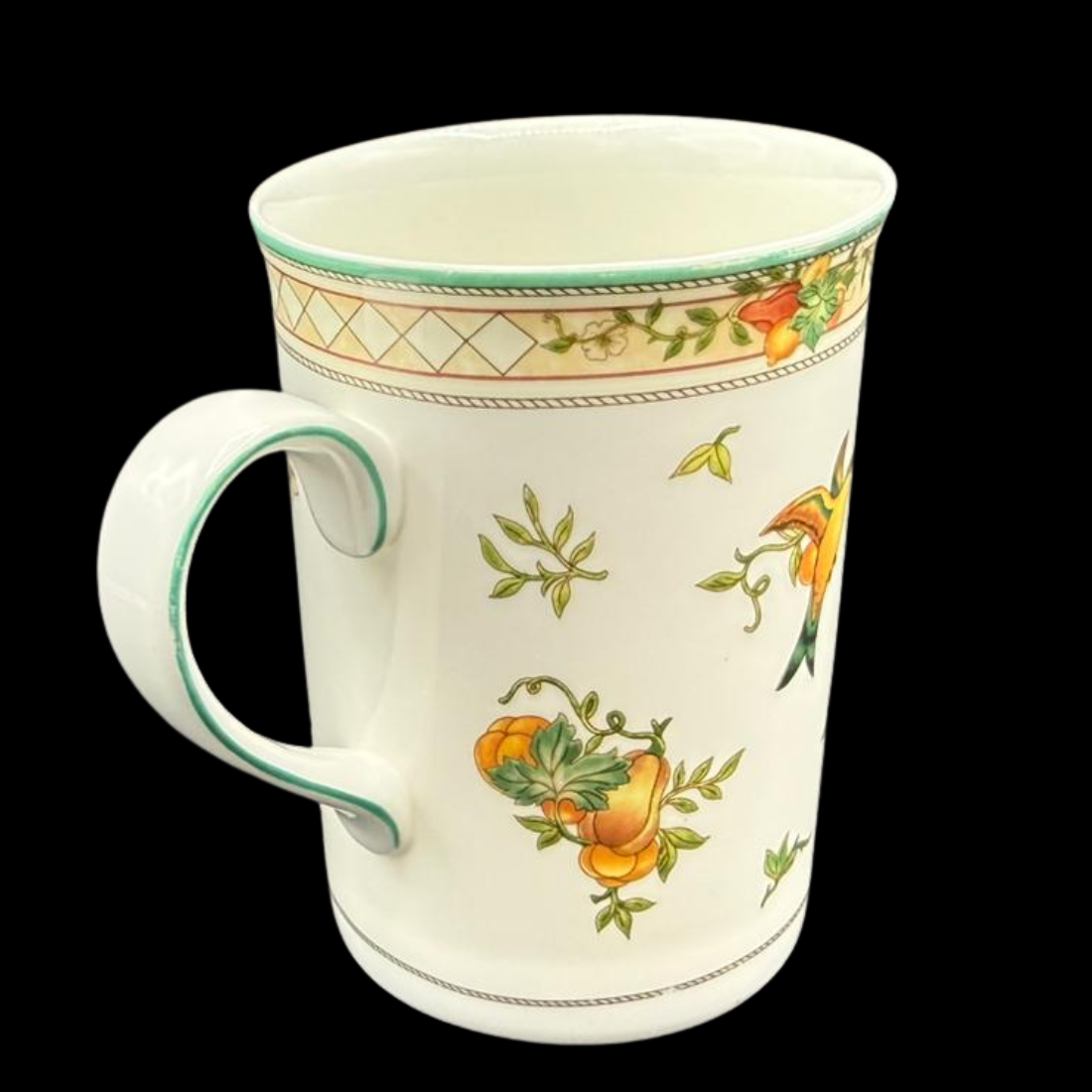 Villeroy & Boch Golden Birds / Fruits: Henkelbecher / Kaffeebecher / hohe Kaffeetasse