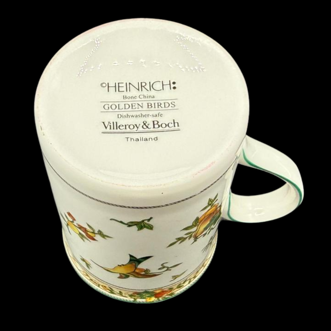 Villeroy & Boch Golden Birds / Fruits: Henkelbecher / Kaffeebecher / hohe Kaffeetasse