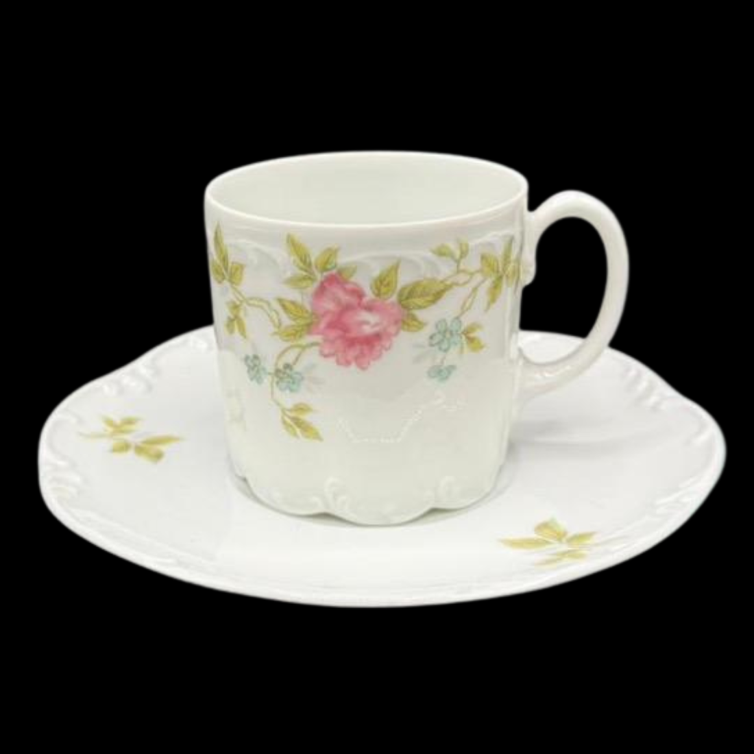 Rosenthal Classic Rose: Mokkatasse / Espressotasse mit Unterteller
