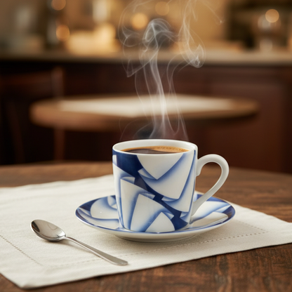 Taitu Origami: Mokkatasse / Espressotasse mit Unterteller