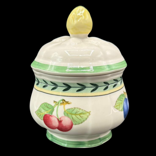 Villeroy & Boch French Garden: Zuckerdose / Marmeladedose Fleurence mit Deckel