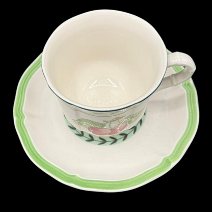 Villeroy & Boch French Garden: Kaffeetasse / Tasse mit Unterteller, weiß