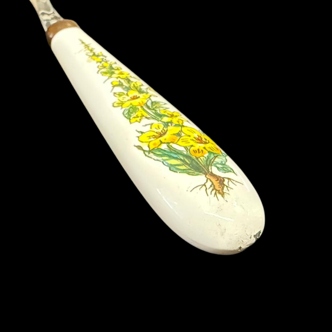 Villeroy & Boch Botanica: Speisegabel mit Porzellangriff - leichte Gebrauchsspuren (Besteck)