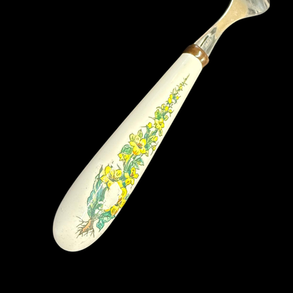 Villeroy & Boch Botanica: Speisegabel mit Porzellangriff - leichte Gebrauchsspuren (Besteck)