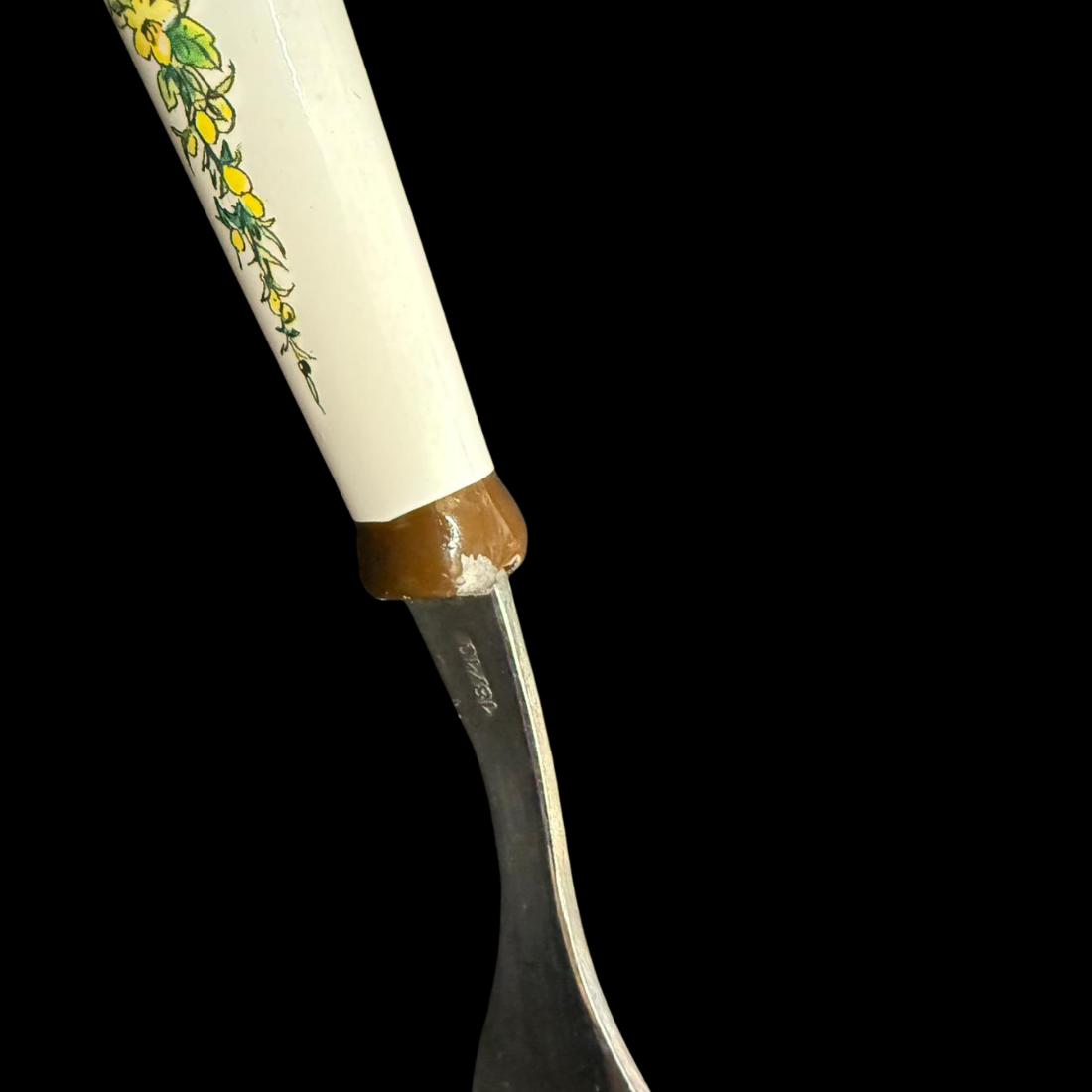 Villeroy & Boch Botanica: Speisegabel mit Porzellangriff - leichte Gebrauchsspuren (Besteck)