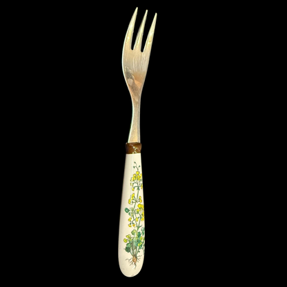 Villeroy & Boch Botanica: Kuchengabel / Gabel mit Porzellangriff - gelb (Besteck)