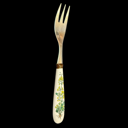 Villeroy & Boch Botanica: Kuchengabel / Gabel mit Porzellangriff - gelb (Besteck)