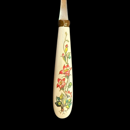Villeroy & Boch Botanica: Kuchengabel / Gabel mit Porzellangriff - rot (Besteck)