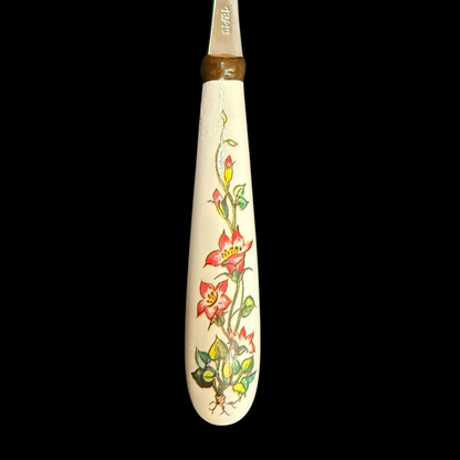 Villeroy & Boch Botanica: Kuchengabel / Gabel mit Porzellangriff - rot (Besteck)