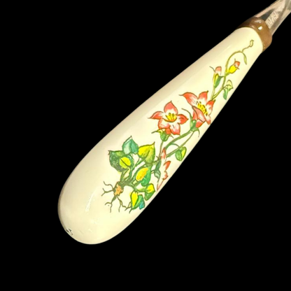 Villeroy & Boch Botanica: Kuchengabel / Gabel mit Porzellangriff - rot (Besteck)