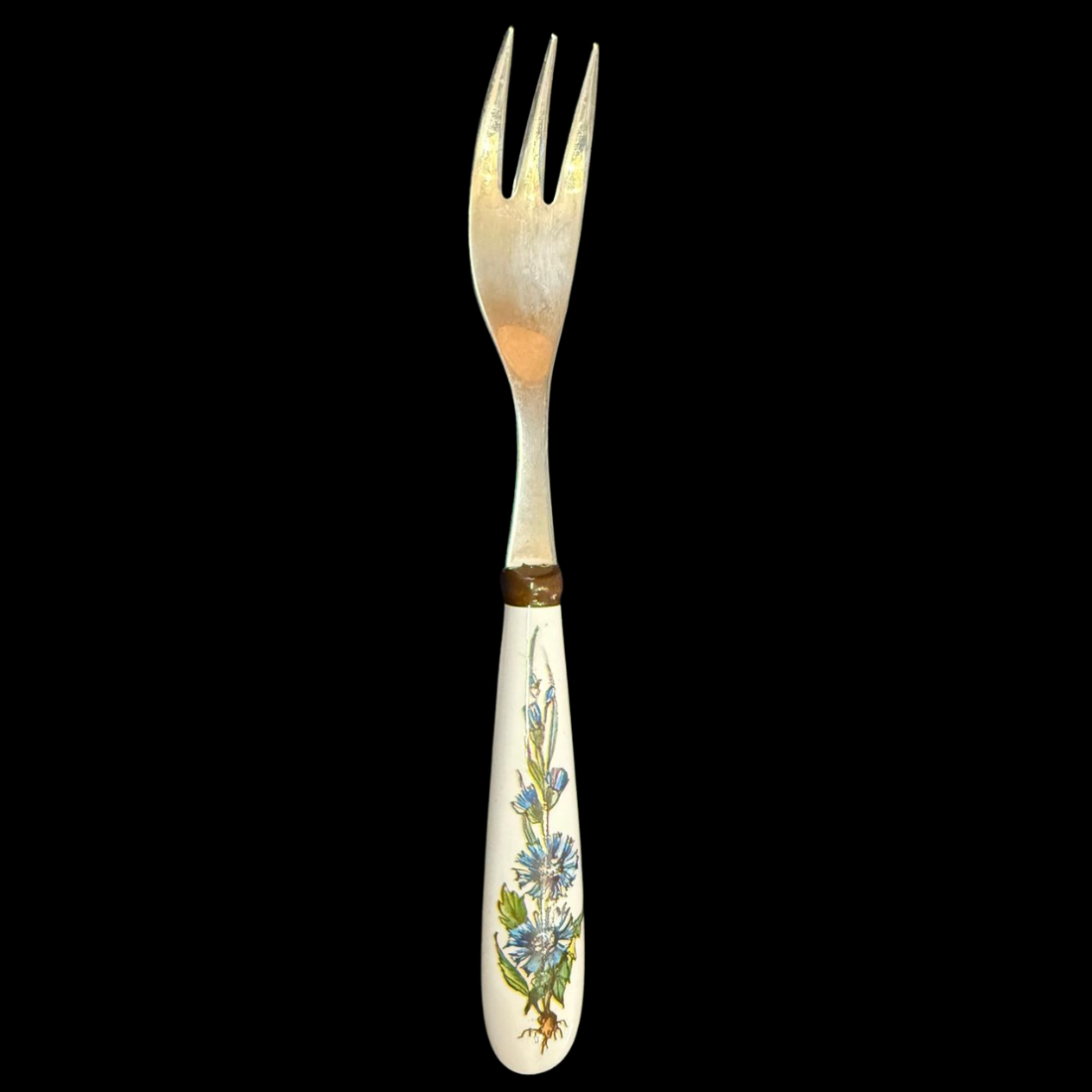 Villeroy & Boch Botanica: Kuchengabel / Gabel mit Porzellangriff - blau (Besteck) - siehe Beschreibung