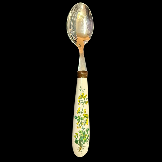Villeroy & Boch Botanica: Kaffeelöffel / Löffelchen mit Porzellangriff - gelb (Besteck)