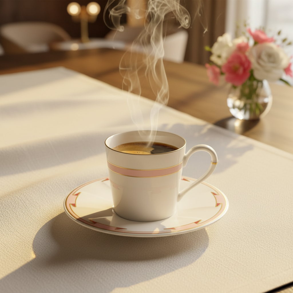 Villeroy & Boch Rue Royale: Kaffeetasse / Tasse mit Unterteller