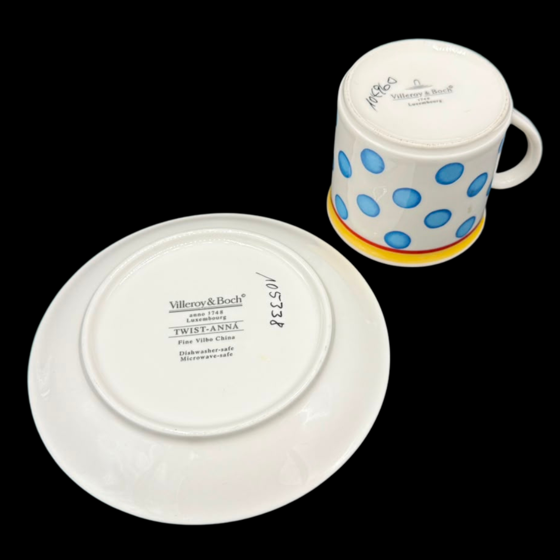 Villeroy & Boch Twist Anna: Kaffeetasse / Tasse mit Unterteller