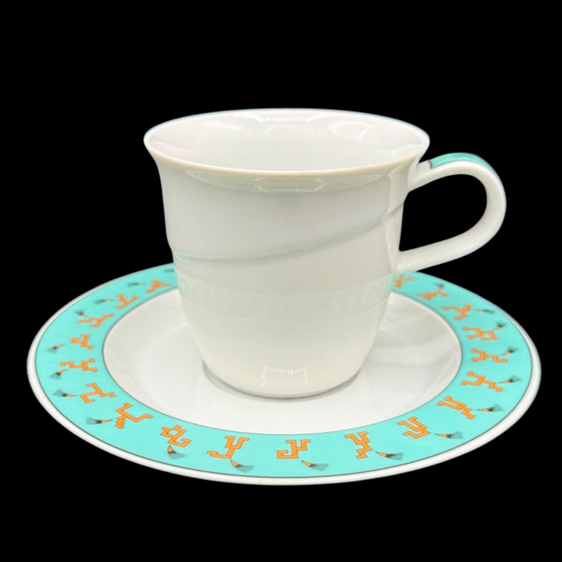 Rosenthal Avenue New York: Kaffeetasse / Tasse mit Unterteller (Frog Design)