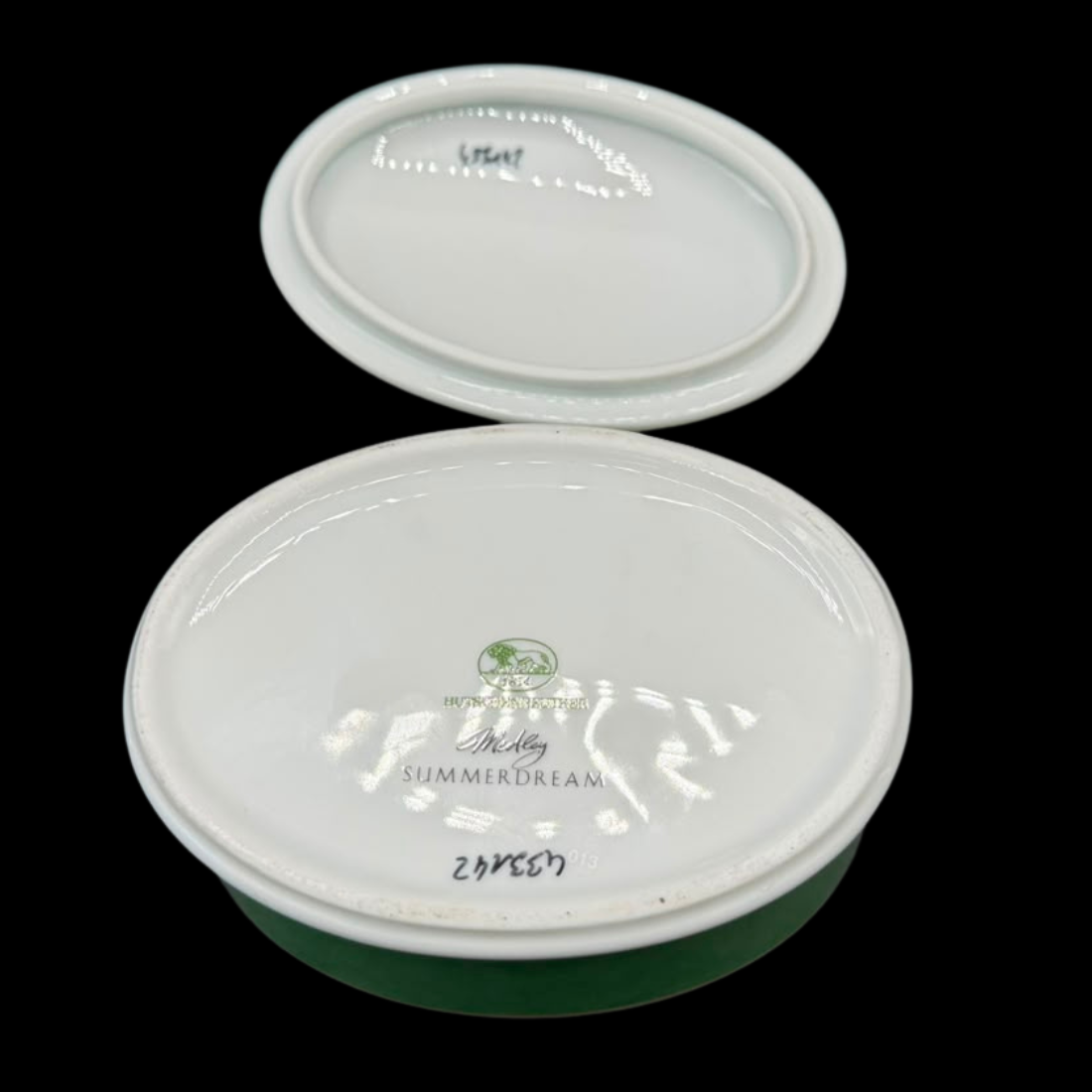 Hutschenreuther Medley Summerdream: Porzellandose / Dose mit Deckel - oval