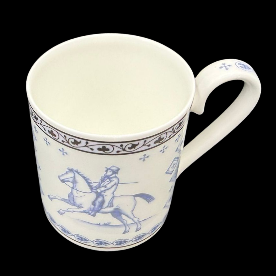 Villeroy & Boch Azurea: Kaffeebecher / Henkelbecher The chase (Reiter) - neu
