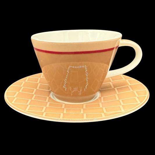 Villeroy & Boch Caffe Club: Kaffeetasse / Tasse mit Unterteller - braun