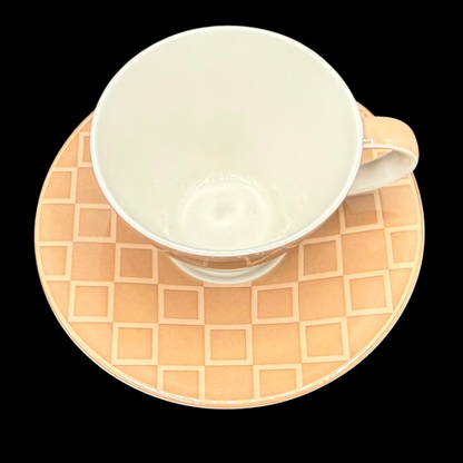 Villeroy & Boch Caffe Club: Kaffeetasse / Tasse mit Unterteller - braun