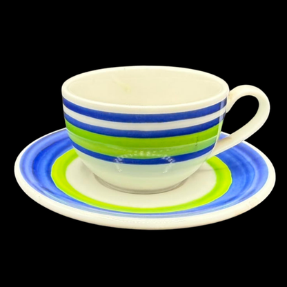 Rosenthal Casual: Mokkatasse / Espressotasse mit Unterteller - Trellis Blue