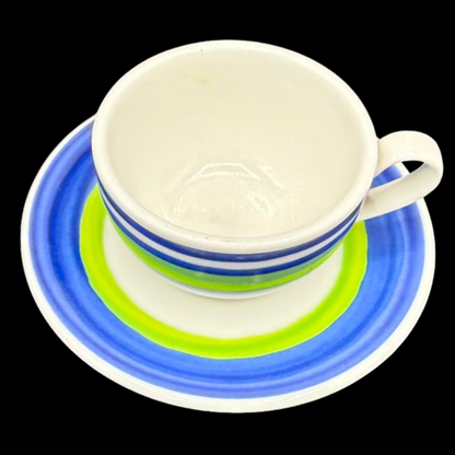 Rosenthal Casual: Mokkatasse / Espressotasse mit Unterteller - Trellis Blue