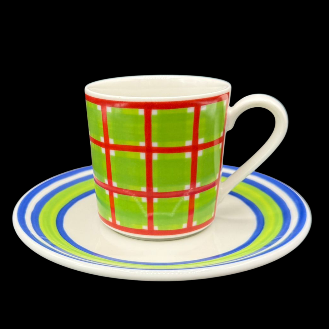 Rosenthal Casual: Kaffeebecher / Henkelbecher mit Unterteller - Trellis Orange