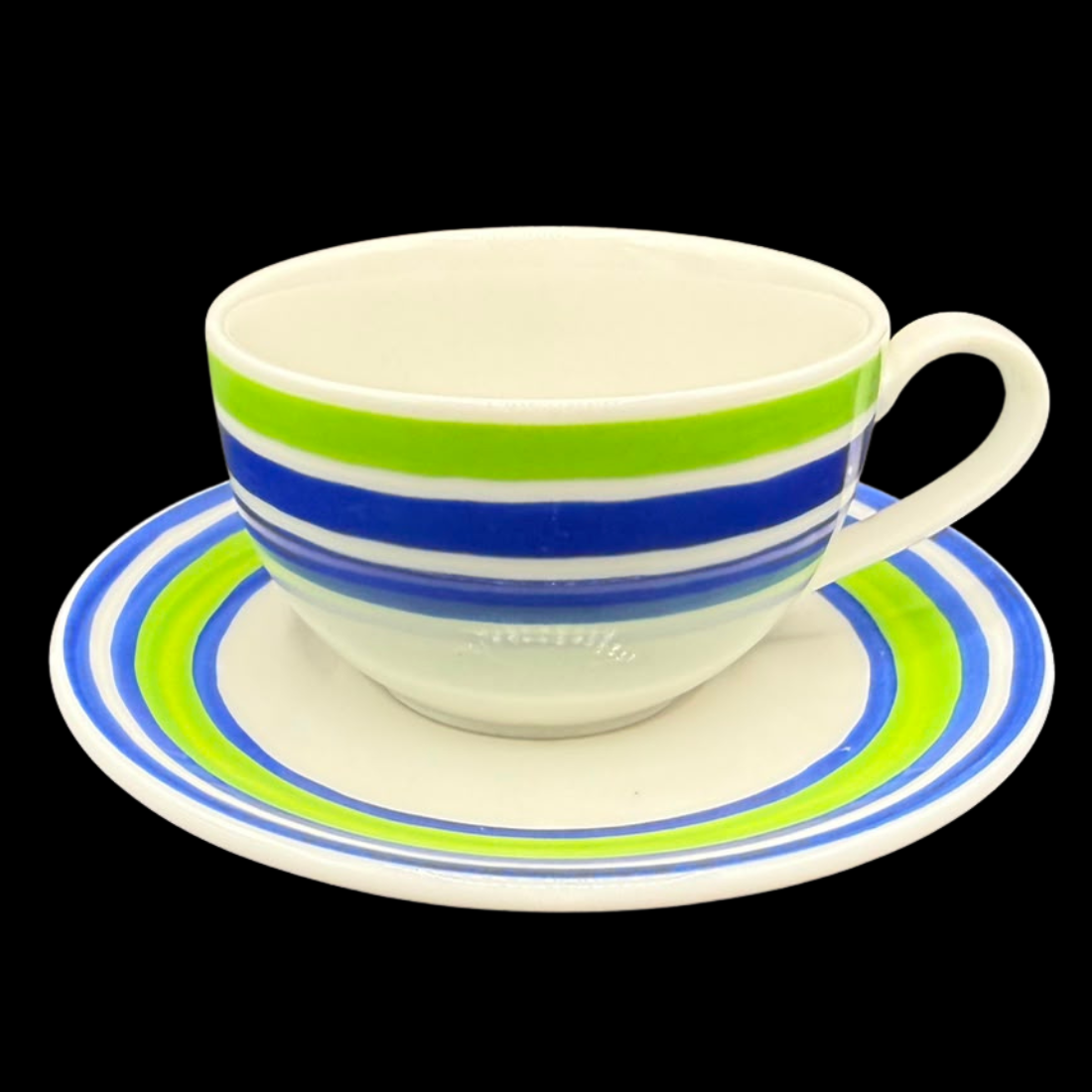 Rosenthal Casual: Kaffeetasse / Teetasse / Tasse mit Unterteller - Trellis Blue