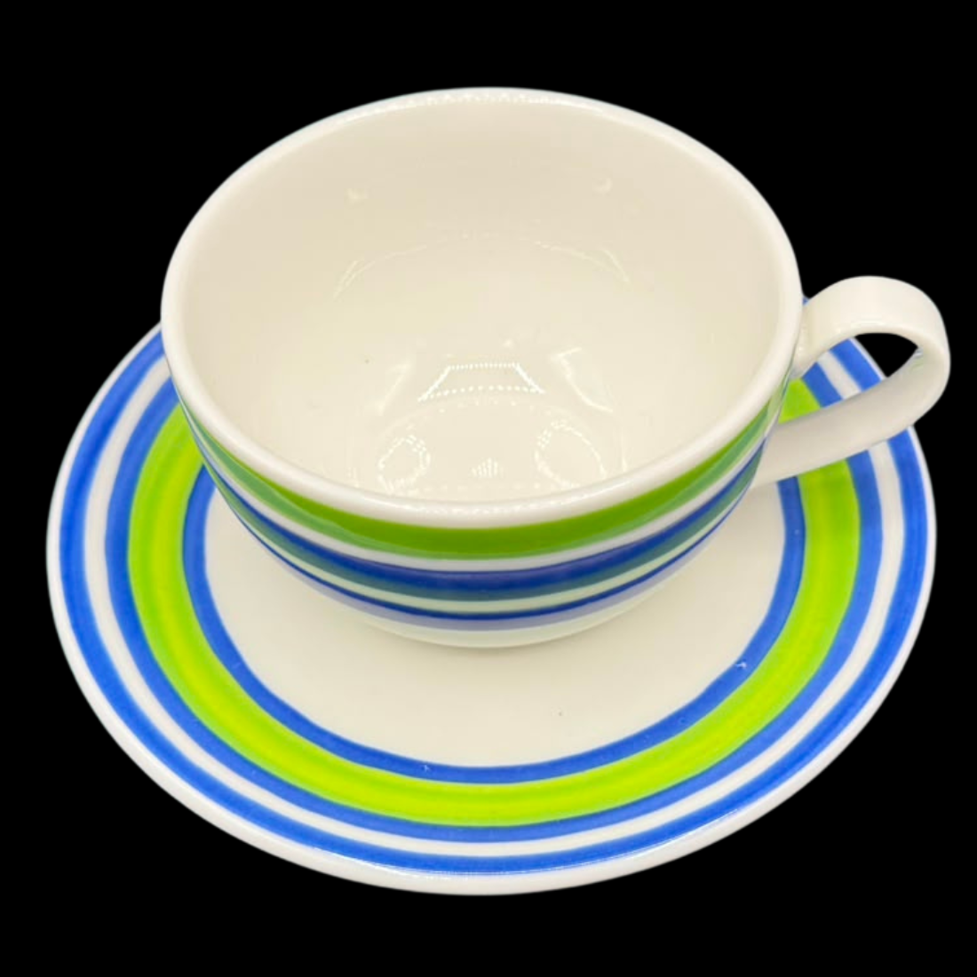 Rosenthal Casual: Kaffeetasse / Teetasse / Tasse mit Unterteller - Trellis Blue