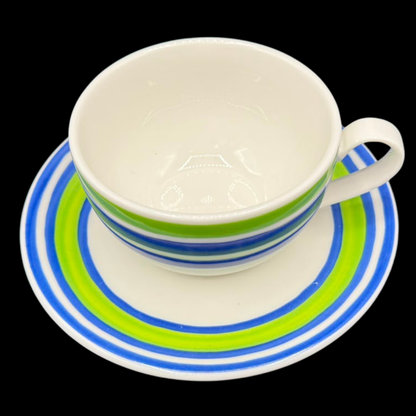 Rosenthal Casual: Kaffeetasse / Teetasse / Tasse mit Unterteller - Trellis Blue