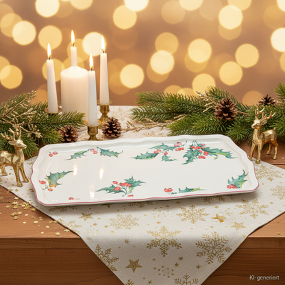 Villeroy & Boch Holly: Königskuchenplatte / Stollenplatte - Weihnachten