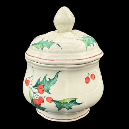 Villeroy & Boch Holly: Zuckerdose mit Deckel - Weihnachten