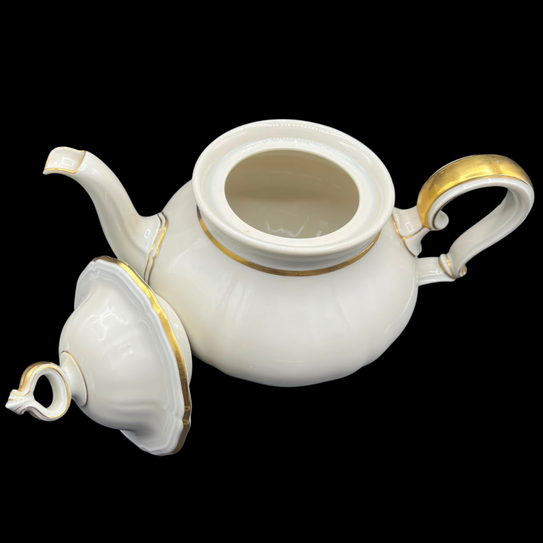 Rosenthal Chippendale: Teekanne / Kanne mit Goldrand