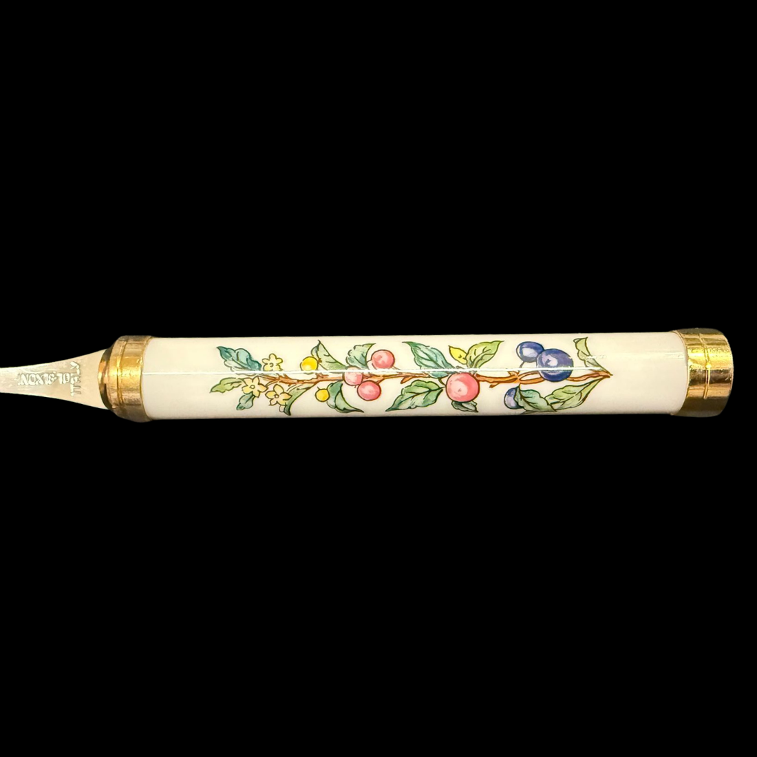Villeroy & Boch Botanica: Löffel / Speiselöffel mit Porzellangriff (Besteck) - neuere Form - 20,5 cm