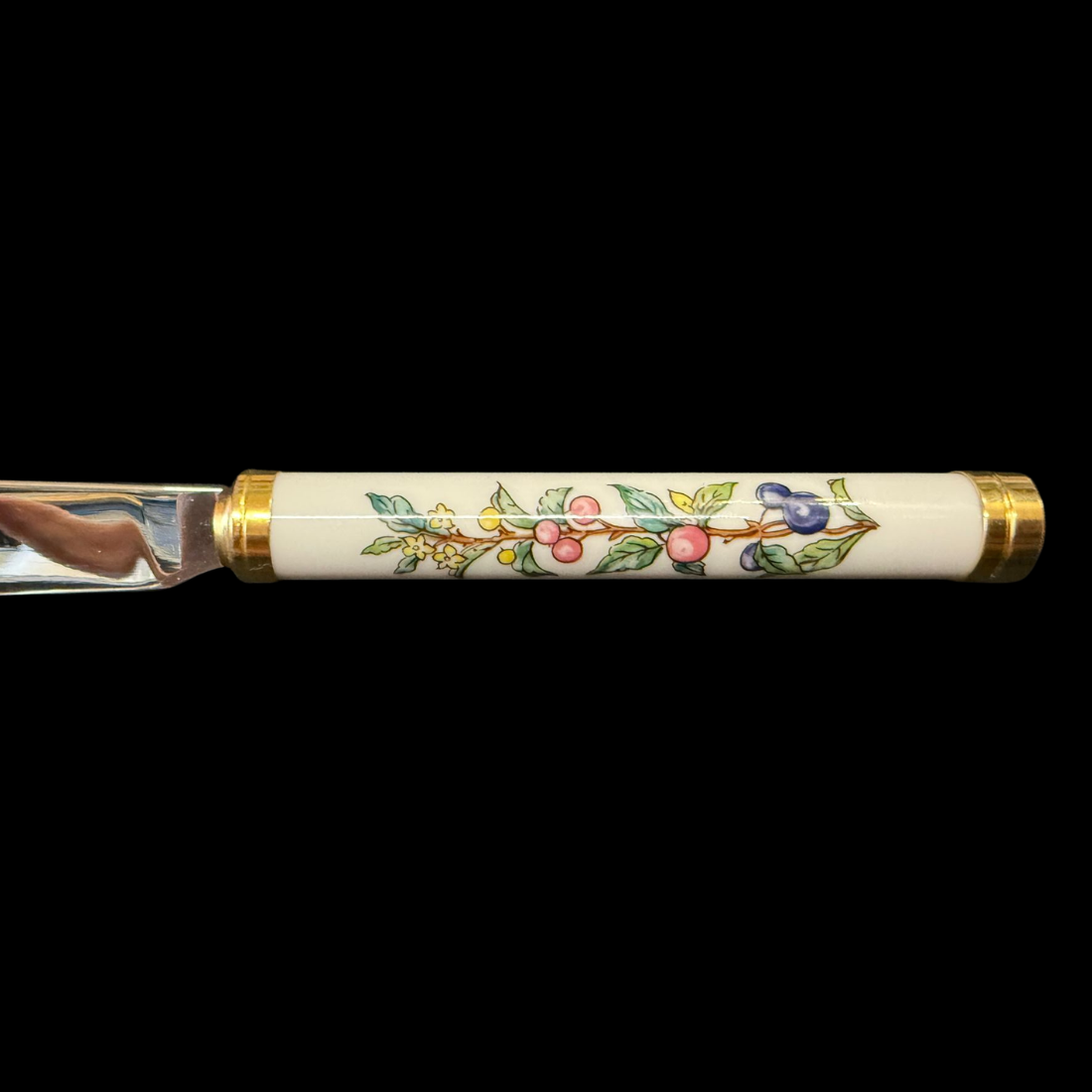Villeroy & Boch Botanica: Messer / Speisemesser mit Porzellangriff (Besteck) - neuere Form - 21 cm