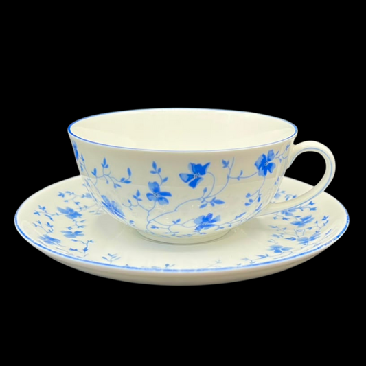 Arzberg Blaublüte: Teetasse, hoch / Tasse mit Unterteller
