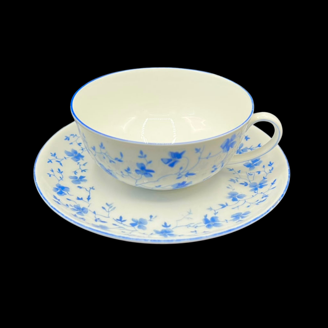 Arzberg Blaublüte: Teetasse, hoch / Tasse mit Unterteller